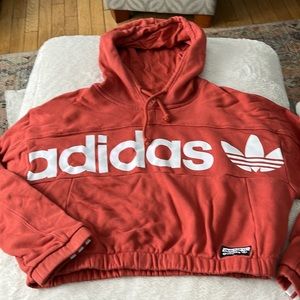 Adidas crop top hoodi size L